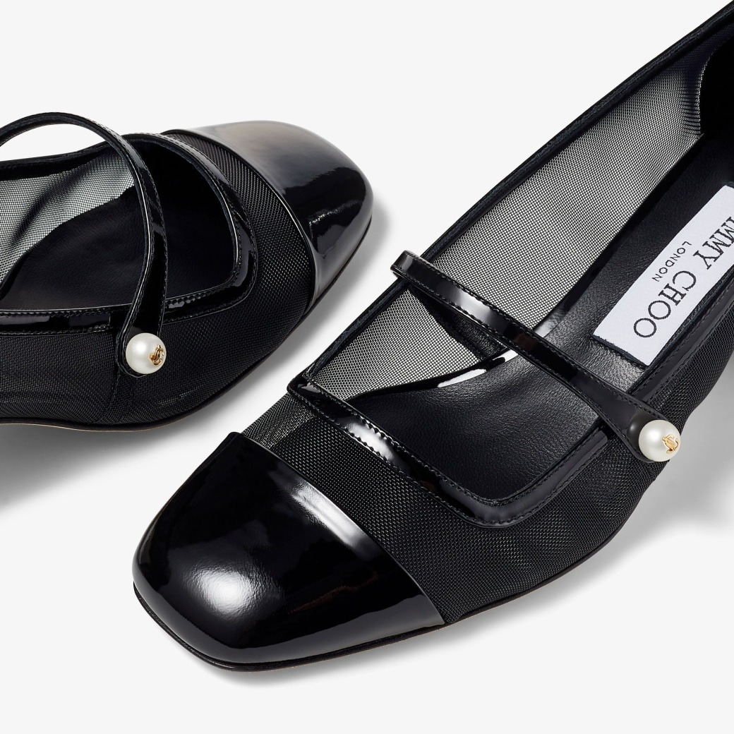 J1m*y Ch00 Elisa 45 Mesh Pumps Black For Women ELISA45TNX