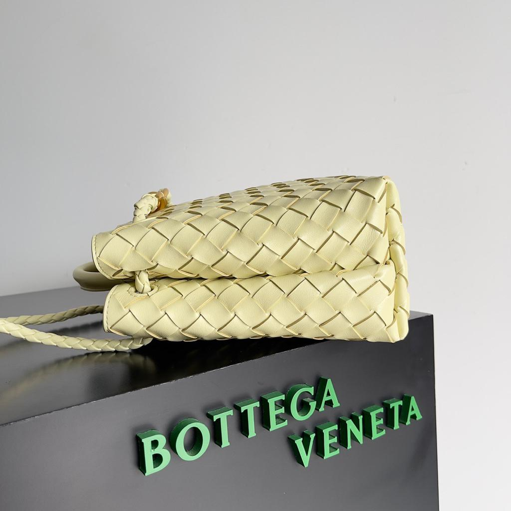 [True-to-ORIGINAL] B0tt*ga Ven*ta Small Andiamo Light Yellow For Women 25cm/9.8in