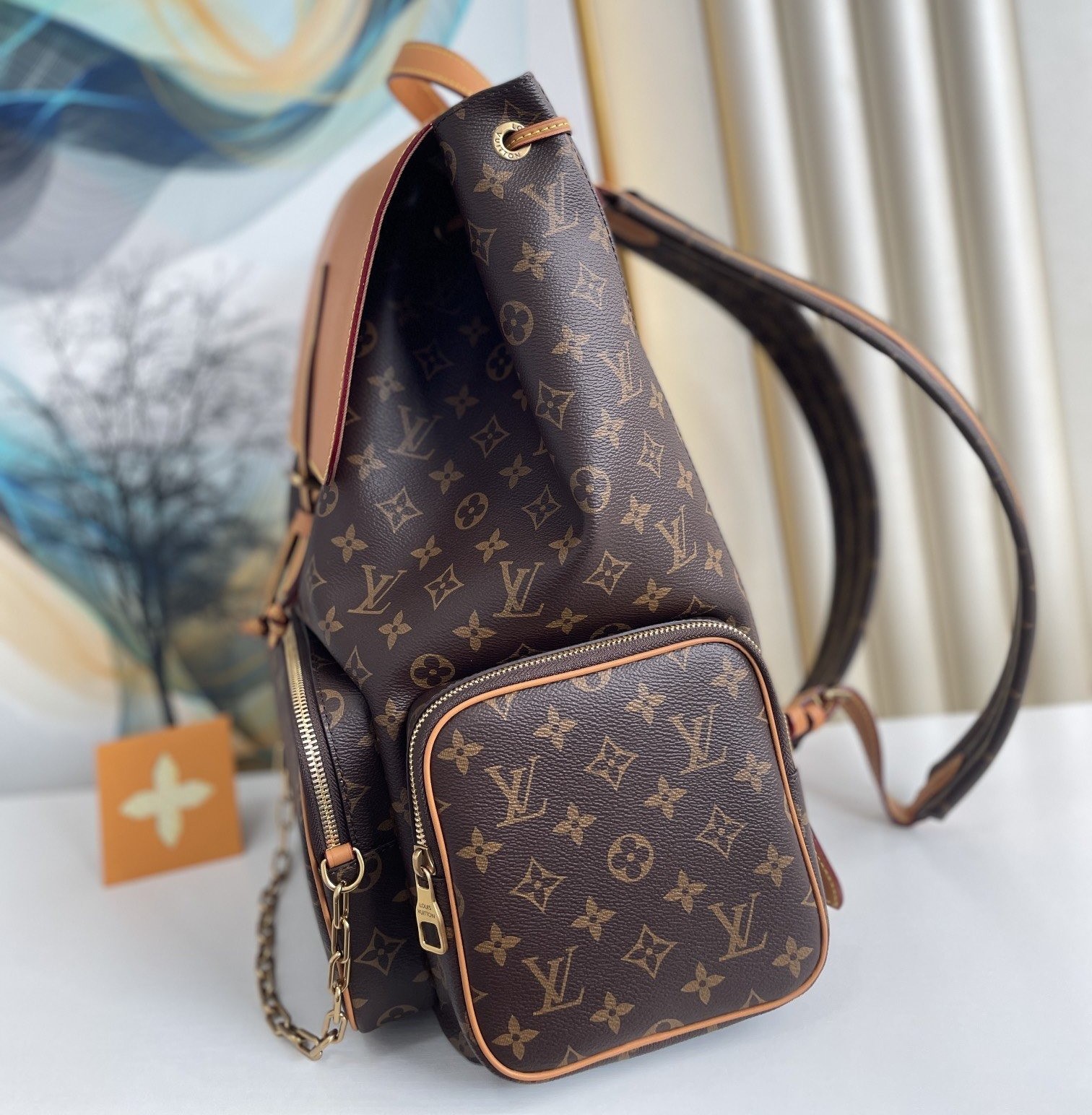 [True-to-ORIGINAL] L0vis Vvtt0n Trio Backpack Monogram Canvas By Virgil Abloh For Men 17.3in/44cm LV M44658