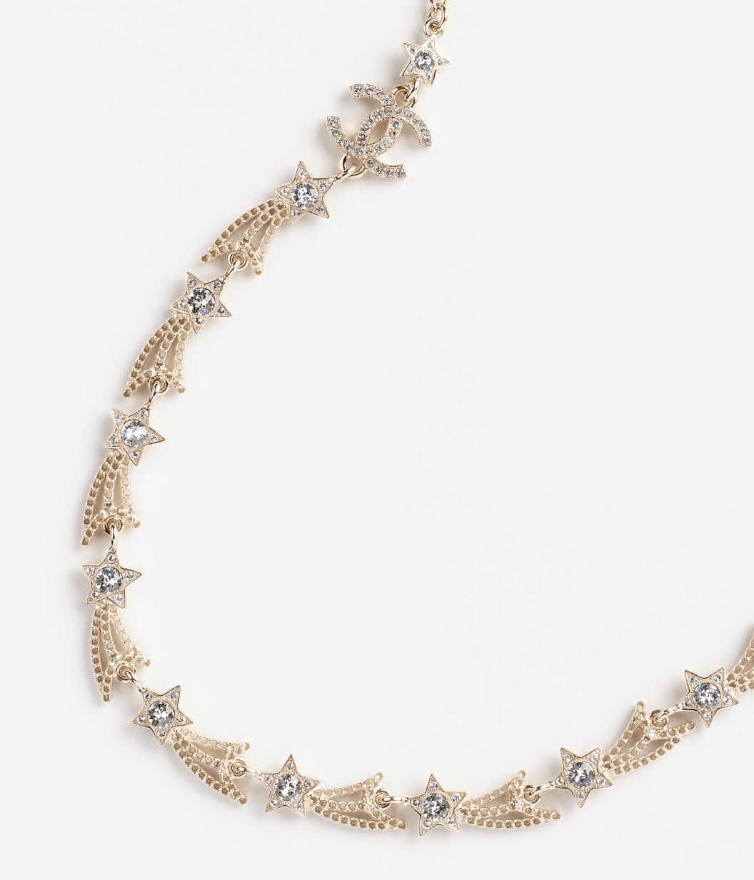 Ch**el Long Necklace Gold Crystal For Women – ABG295-B21819-U3377