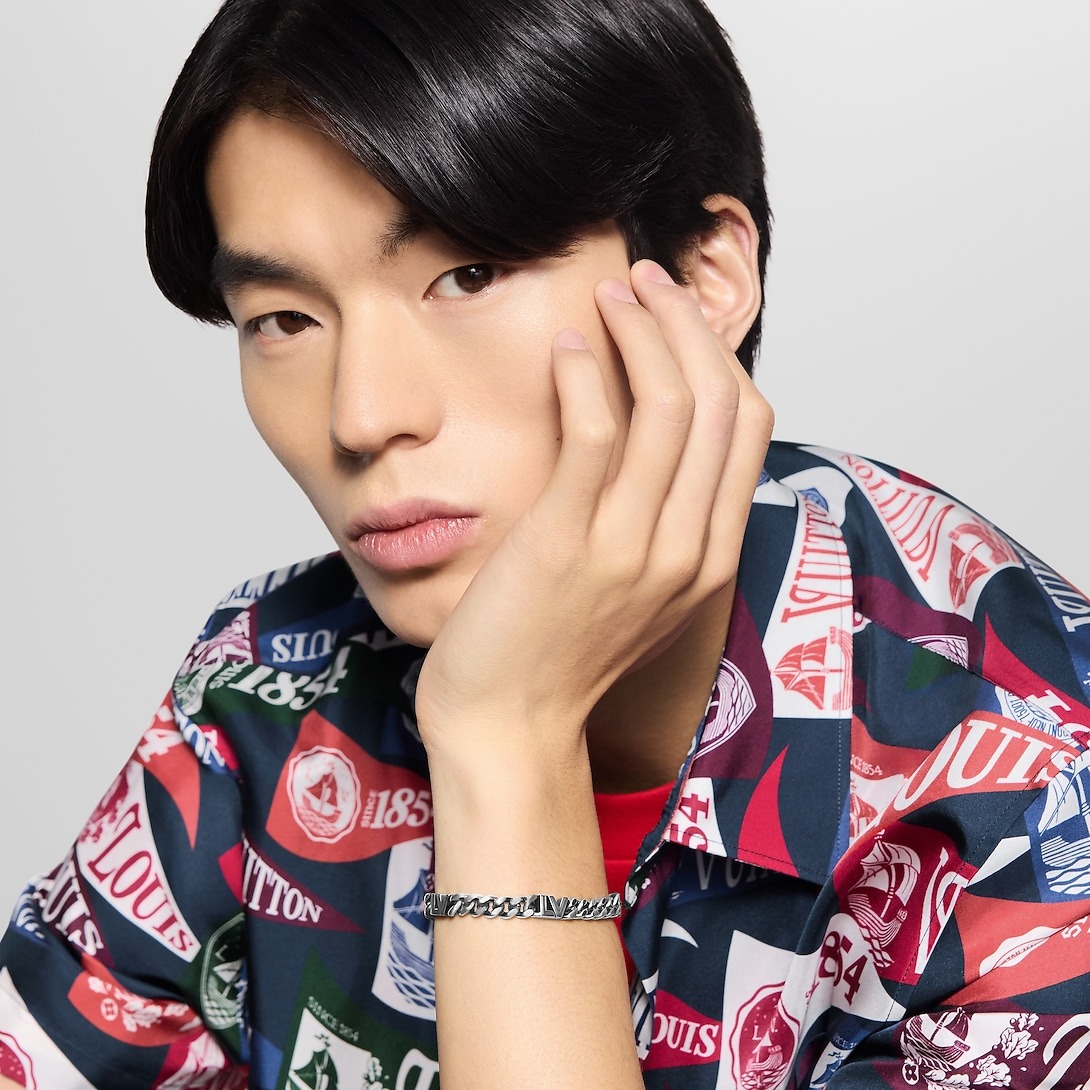 L0vis Vvtt0n LV Club Chain Bracelet Silver-Toned For Men M03018