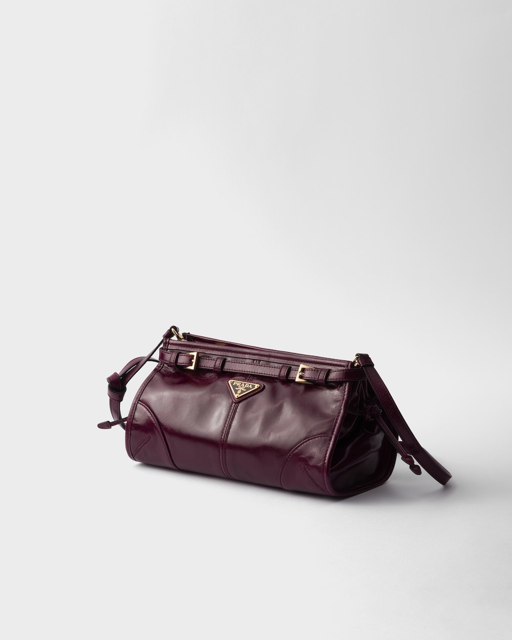 [True-to-ORIGINAL] Pra*a Bonnie Small Shoulder Bag Burgundy 26cm/10in – 1BH215_2CYR_F0LV7_V_OOO