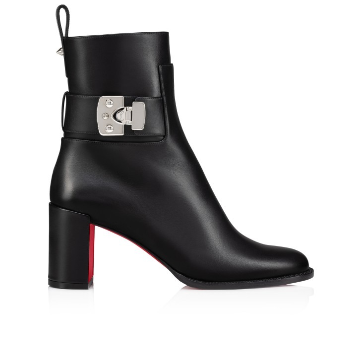 Chr1st1an Louboutin Booty Lock Low Boots Black For Women 70mm 1250114BK01
