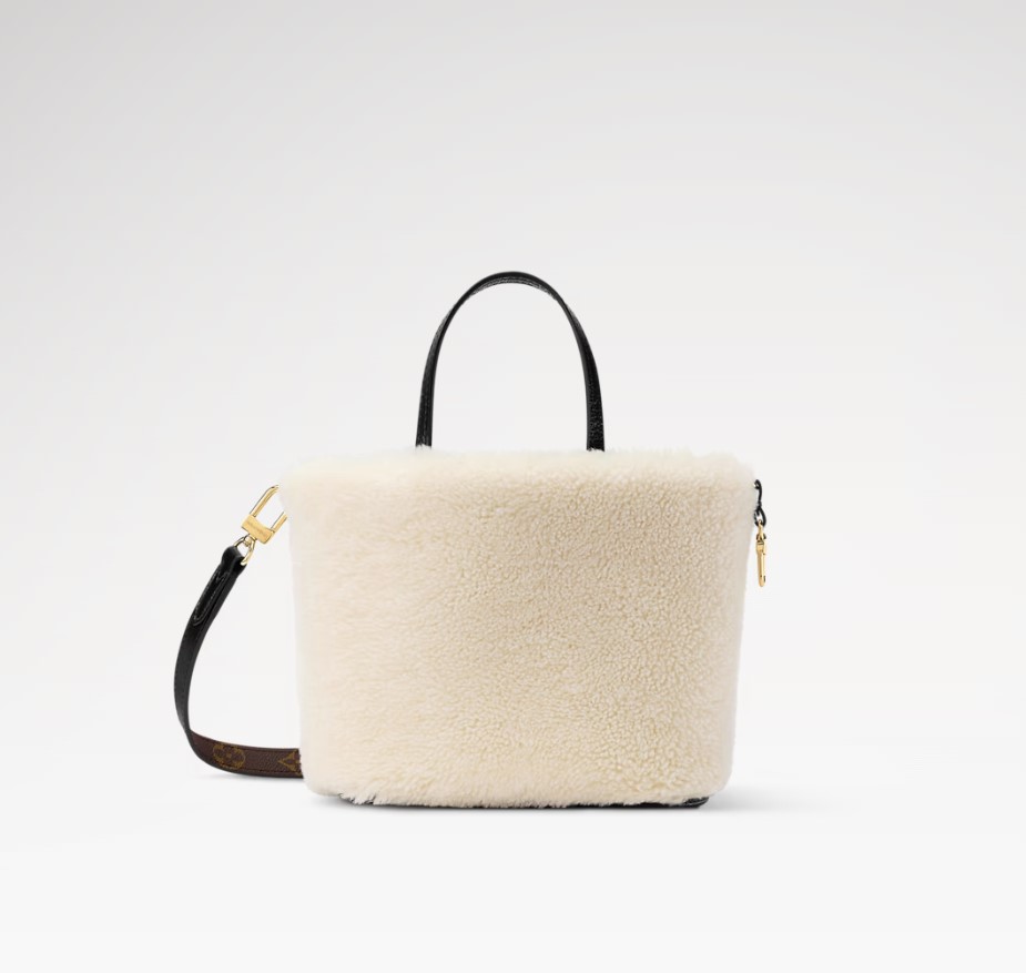 [True-to-ORIGINAL] L0vis Vvtt0n Neverfull Bandoulière Inside Out BB Monogram Shearling For Women 10.4in/26cm M26315