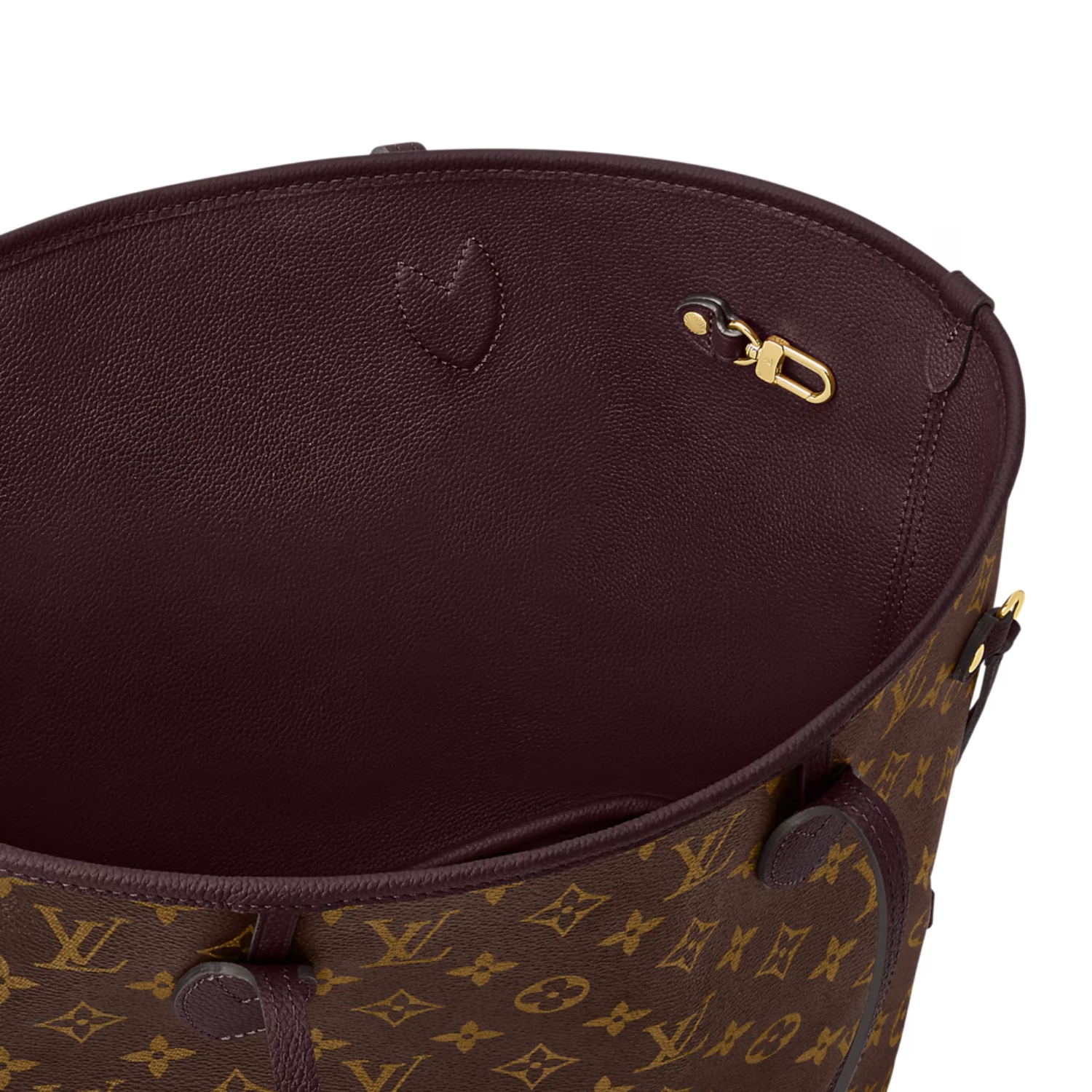 [True-to-ORIGINAL] L0vis Vvtt0n Neverfull Inside Out MM Monogram Wine For Women 31cm/12.2in M25663