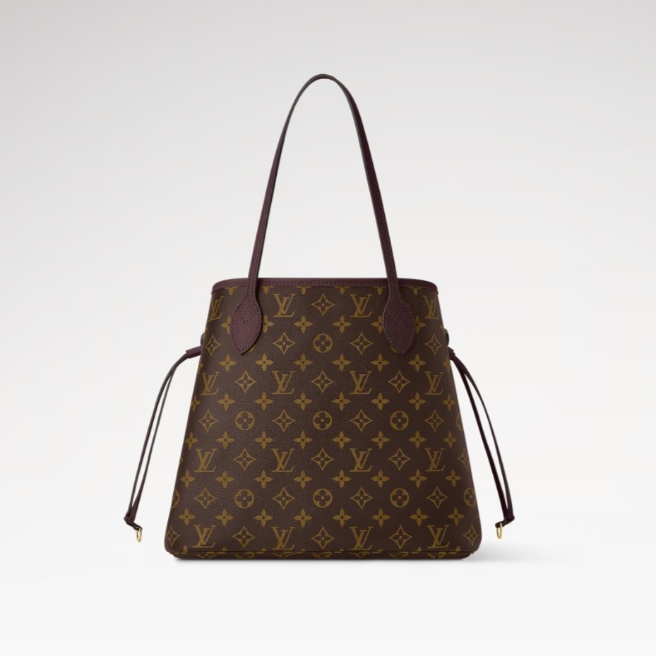 [True-to-ORIGINAL] L0vis Vvtt0n Neverfull Inside Out MM Monogram Wine For Women 31cm/12.2in M25663