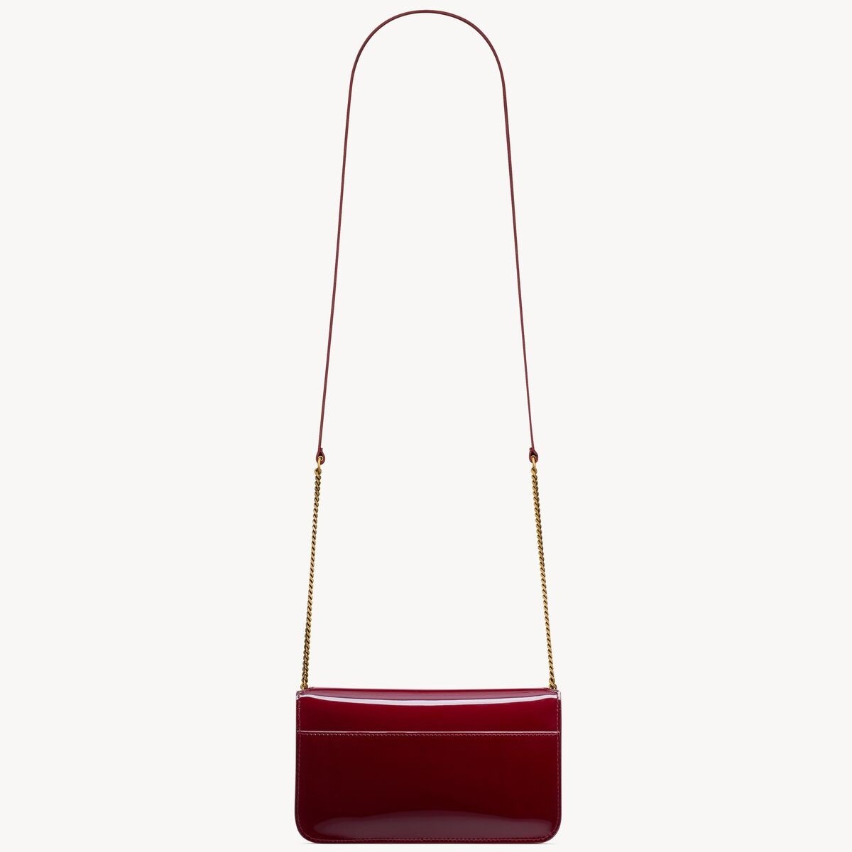[True-to-ORIGINAL] Sa1nt Lau*nt Cassandre Phone Holder Burgundy For Women 18cm/7in 808702BMIIW6259