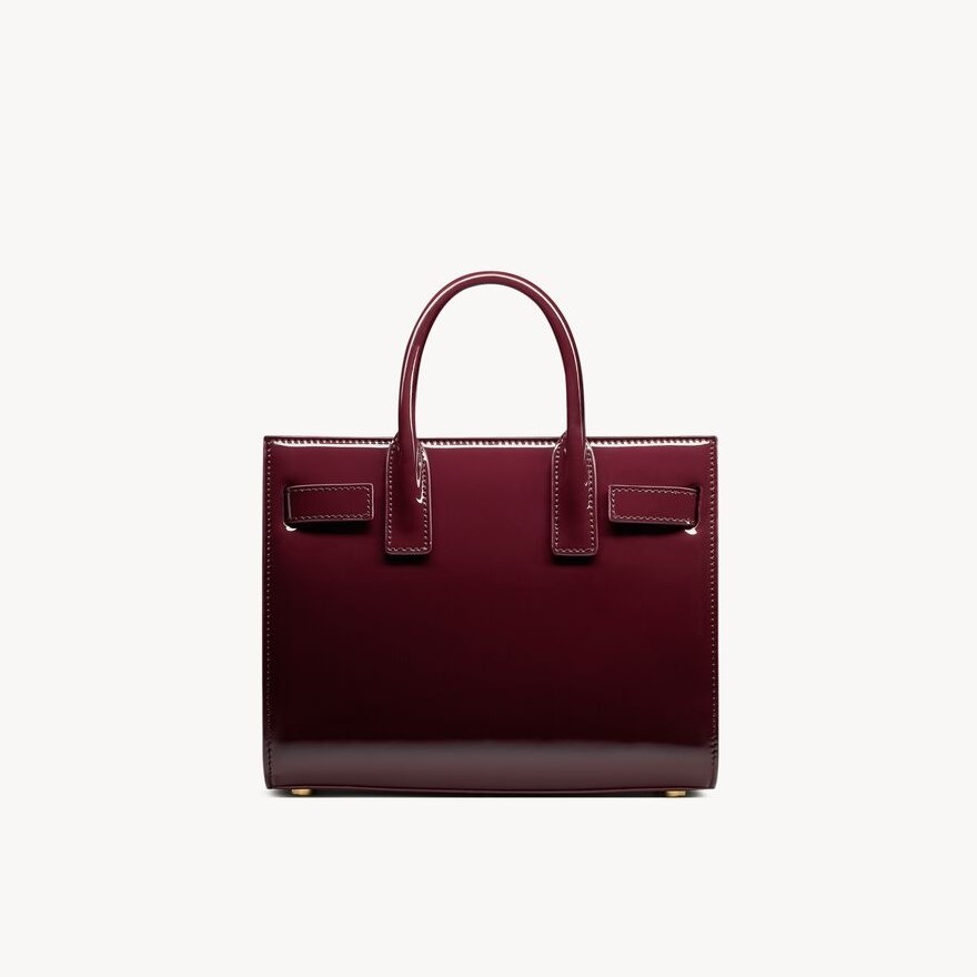 [True-to-ORIGINAL] Sa1nt Lau*nt Sac De Jour Dark Red Wine For Women 22cm/8.7in 398711B870W6413