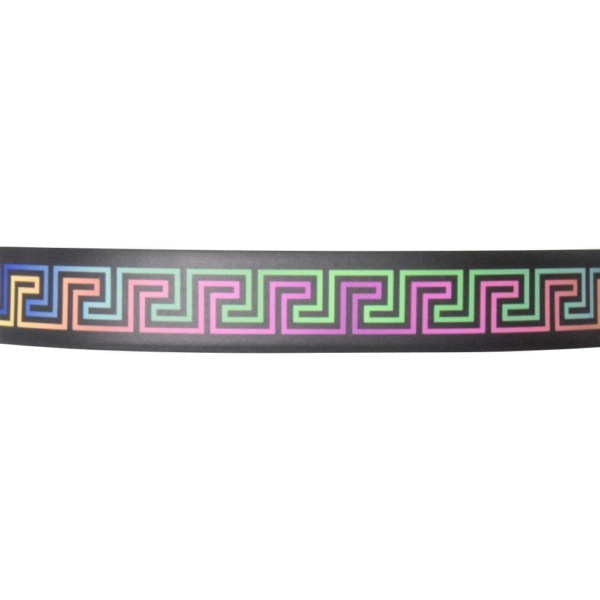 Versace La Medusa Greca Neon Print Belt Black 4cm For Men DCU6705-1A00872-5B02V