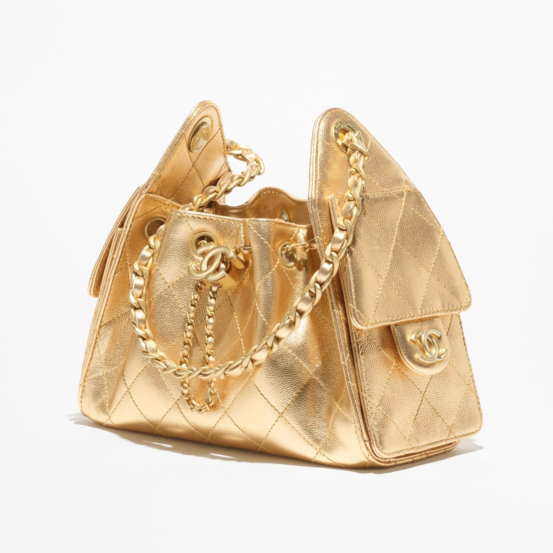 Ch**el 25 Mini Handbag Gold For Women 8.7in/22cm‎ AS5631-B22719-U5344