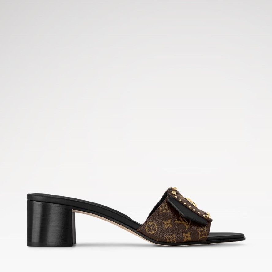 L0vis Vvtt0n LV Frame Mule Black 45mm For Women 1AD5A6