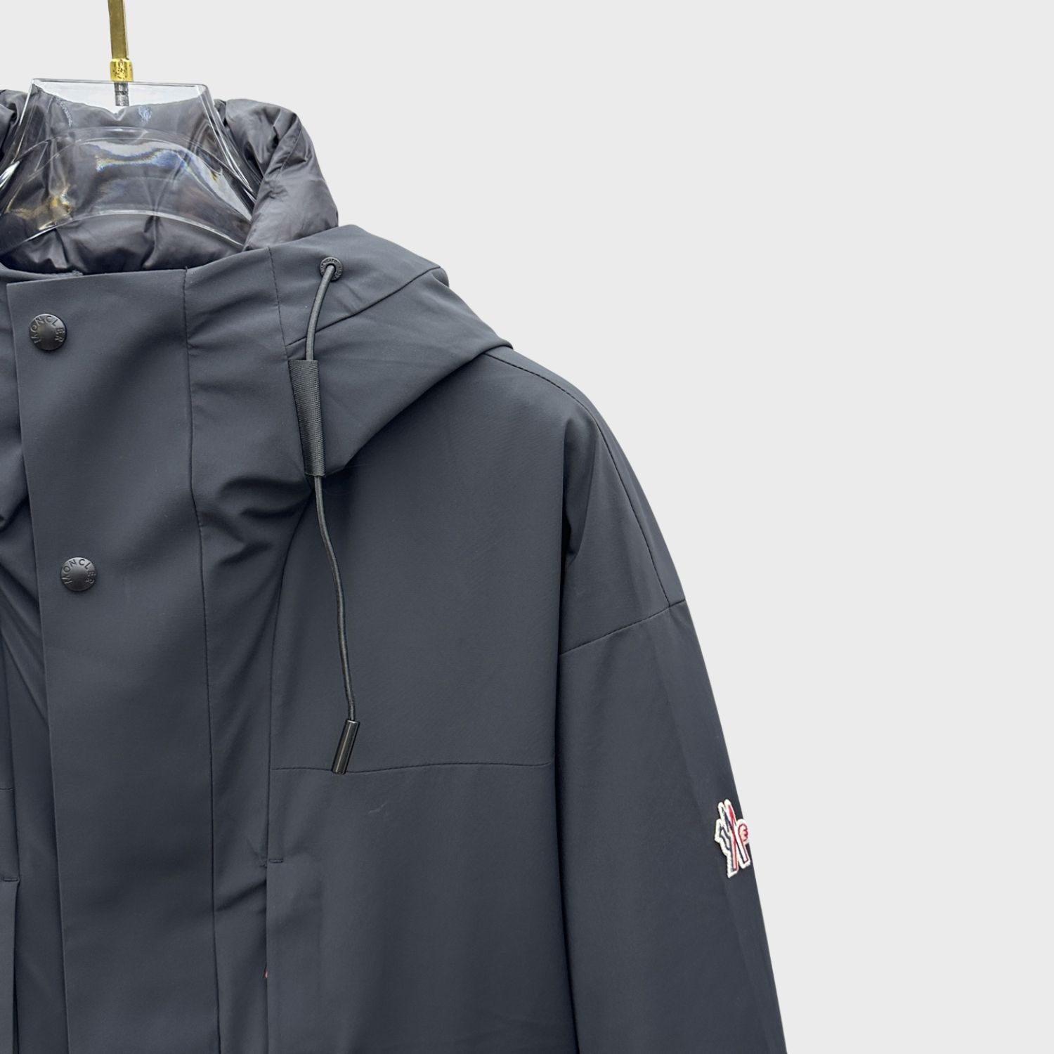 Moncler Technical Hooded Jacket Black For Men