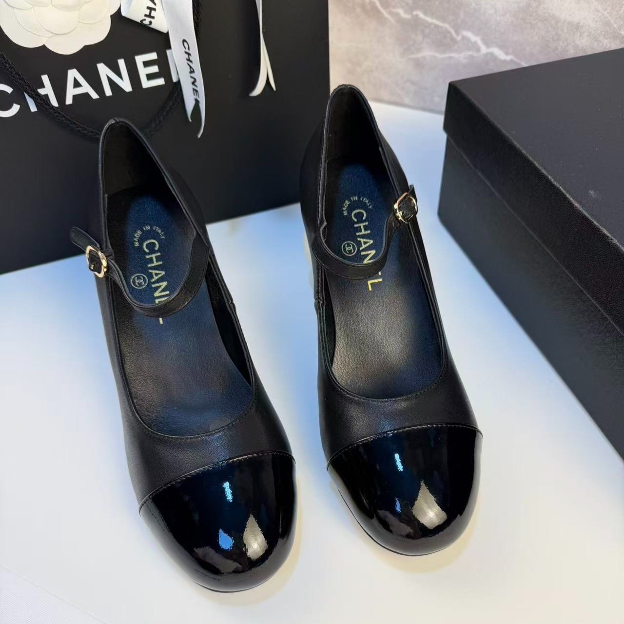 Ch**el Mary Janes Black For Women G46775-B22202-94305