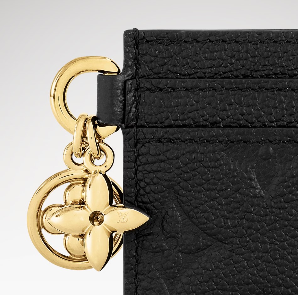 L0vis Vvtt0n LV Charms Card Holder Black For Women 4in/10cm M82132