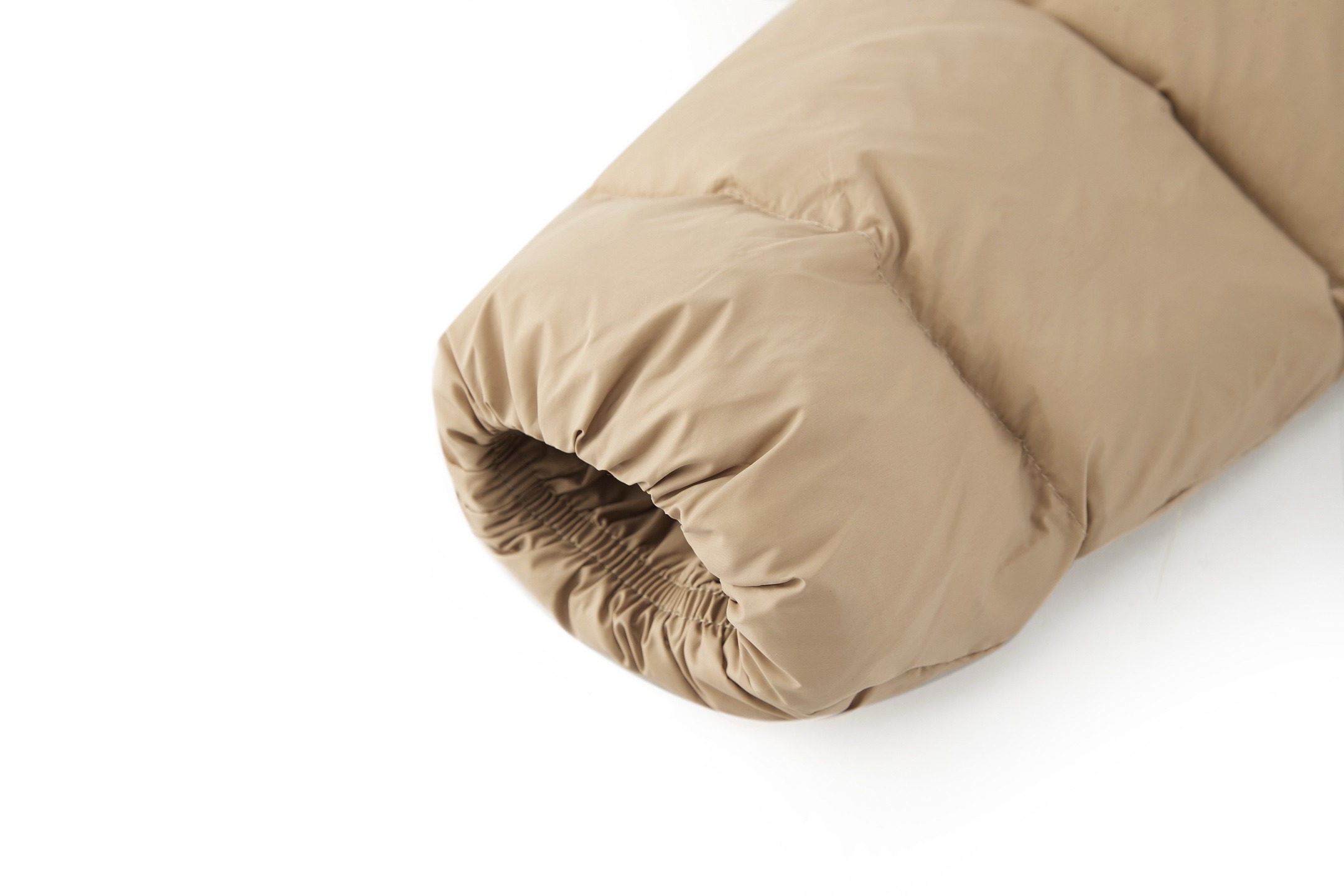 Moncler Boed Hooded Shearling-Trimmed Short Down Jacket Beige For Women