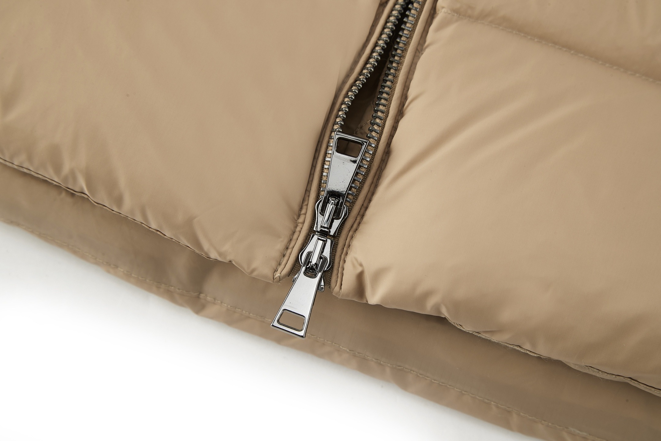 Moncler Boed Hooded Shearling-Trimmed Short Down Jacket Beige For Women