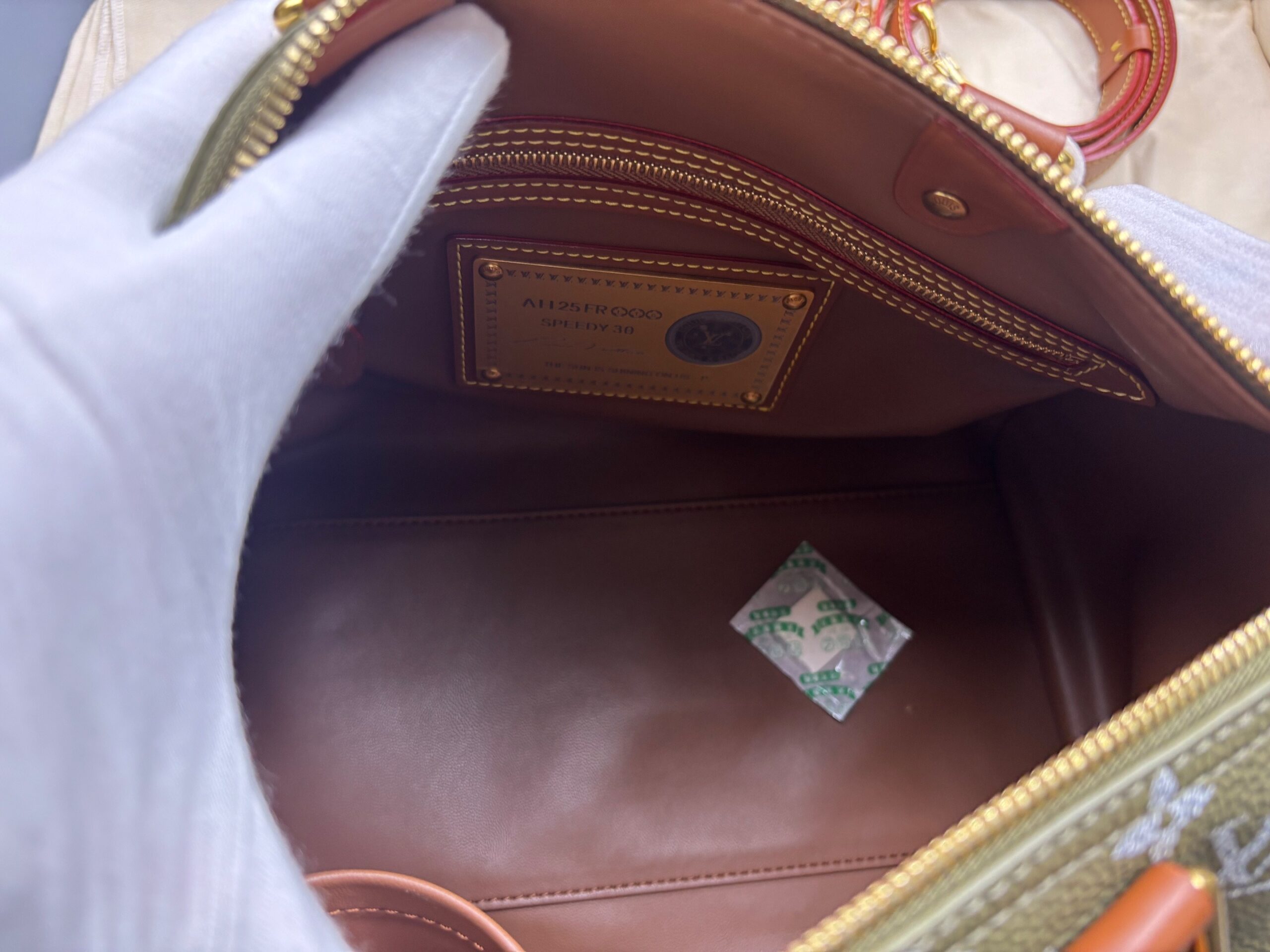 [True-to-ORIGINAL] L0vis Vvtt0n Speedy P9 Bandoulière 30 Green Sancha For Men 11.8in/30cm M15241