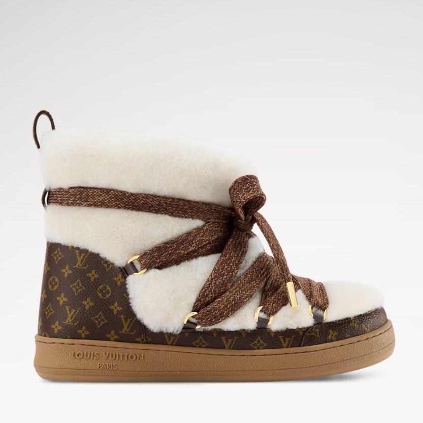 L0vis Vvtt0n LV Cloud Lace-Up Ankle Boots Sneaker Beige For Women 1AIV31