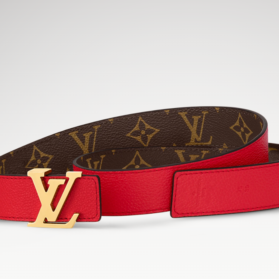L0vis Vvtt0n LV Initiales 30mm Reversible Belt Red For Women M0322V