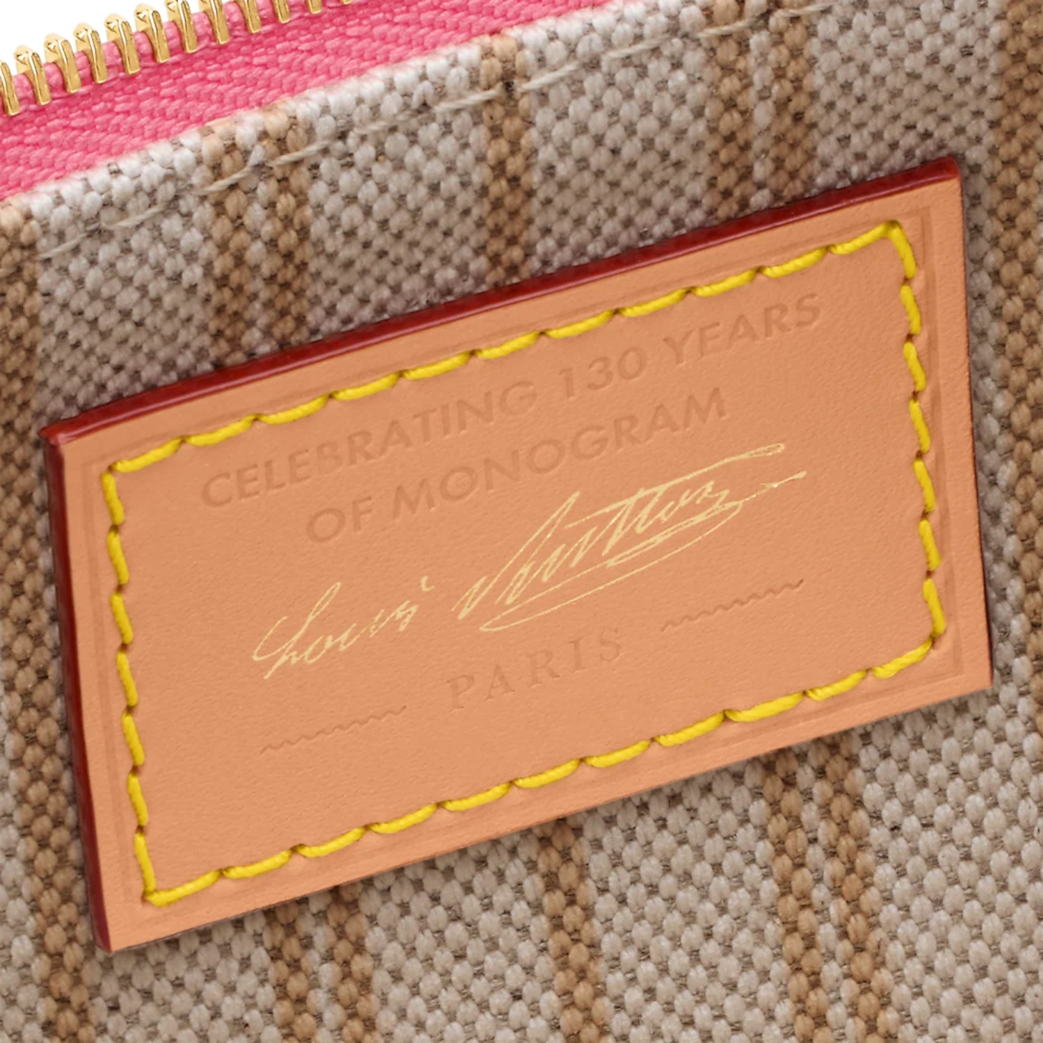 L0vis Vvtt0n Pochette Liv Monogram Origine Rose Ruban For Women 24.5cm/9.6in – M27719