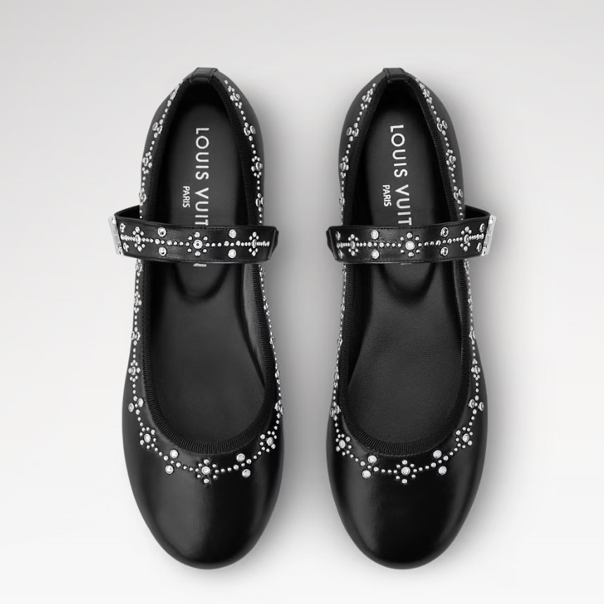 L0vis Vvtt0n Romy Flat Ballerina Black For Women 1AIBWJ
