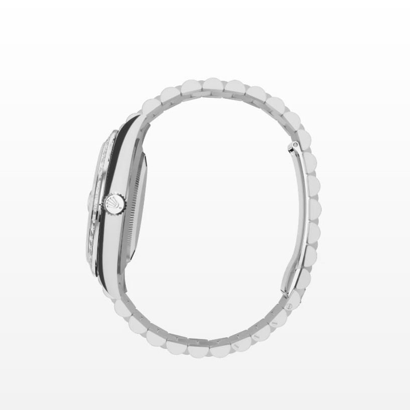 R01ex Day-Date 40 Watch Silver Toned Ice Blue Dial 40mm For Men 228396TBR-0019