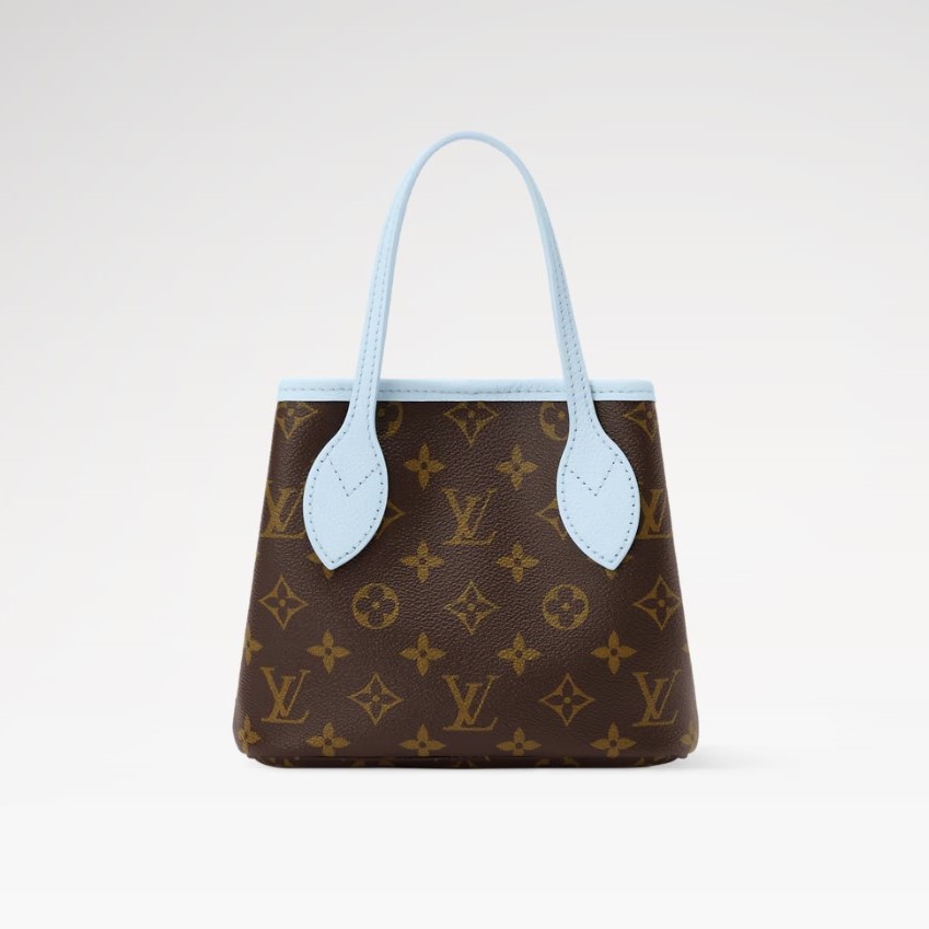 L0vis Vvtt0n Neverfull Bandoulière Inside Out BB Tote Bag 10.4in/ 26cm Monogram Sky Blue Gold Hardware For Women M28336