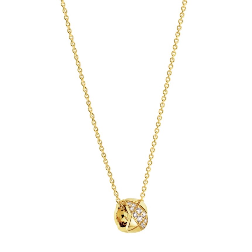 Ch**el Coco Crush Necklace Gold Hardware For Women J13707