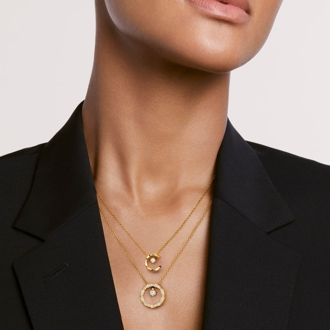 Ch**el Coco Necklace Gold Hardware For Women J13215