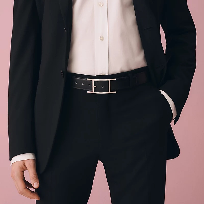 H**me5 Quentin 32mm Reversible Belt Noir/ Chocolat For Men H054550CKAB075