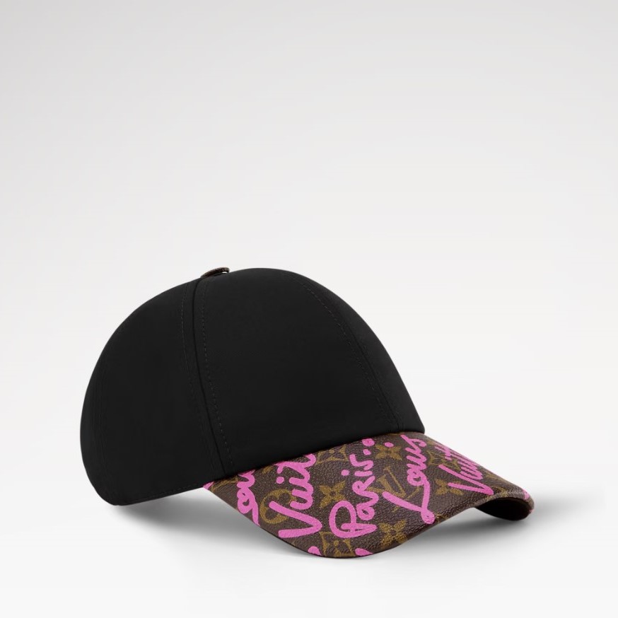 L0vis Vvtt0n LV Script Cap Black/ Pink For Women M5371M