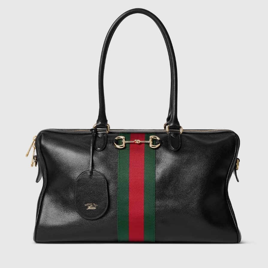 Gvc*1 Borsetto Large Boston Shoulder Bag 15.2in/ 39cm Black Gold Hardware For Women 866734 AAGIQ 1053