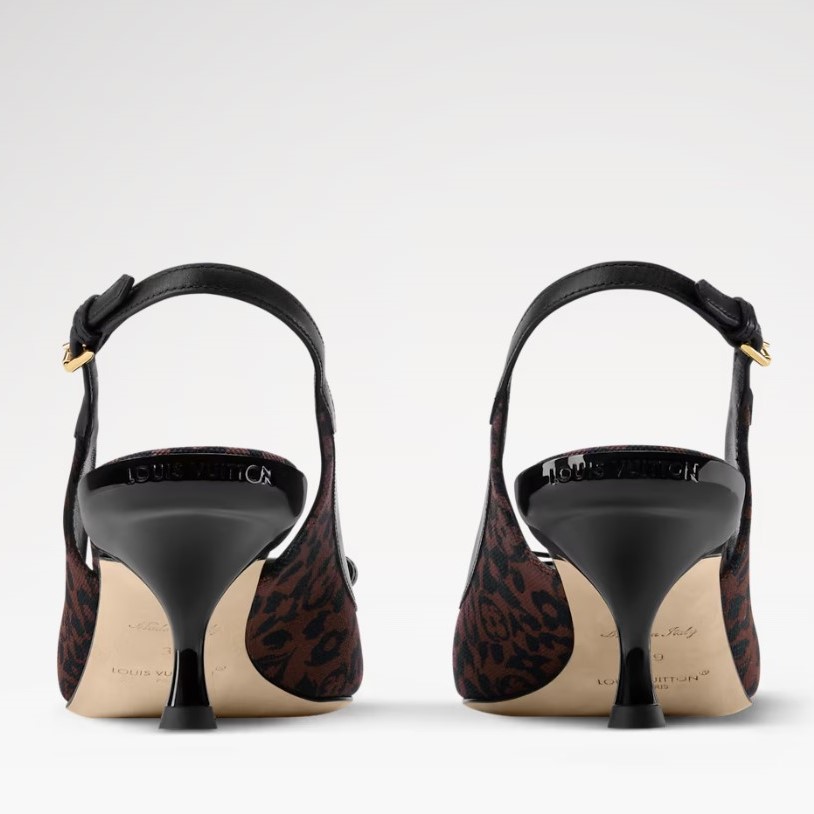 L0vis Vvtt0n 6AM Slingback Pumps Brown For Women 1AJL05