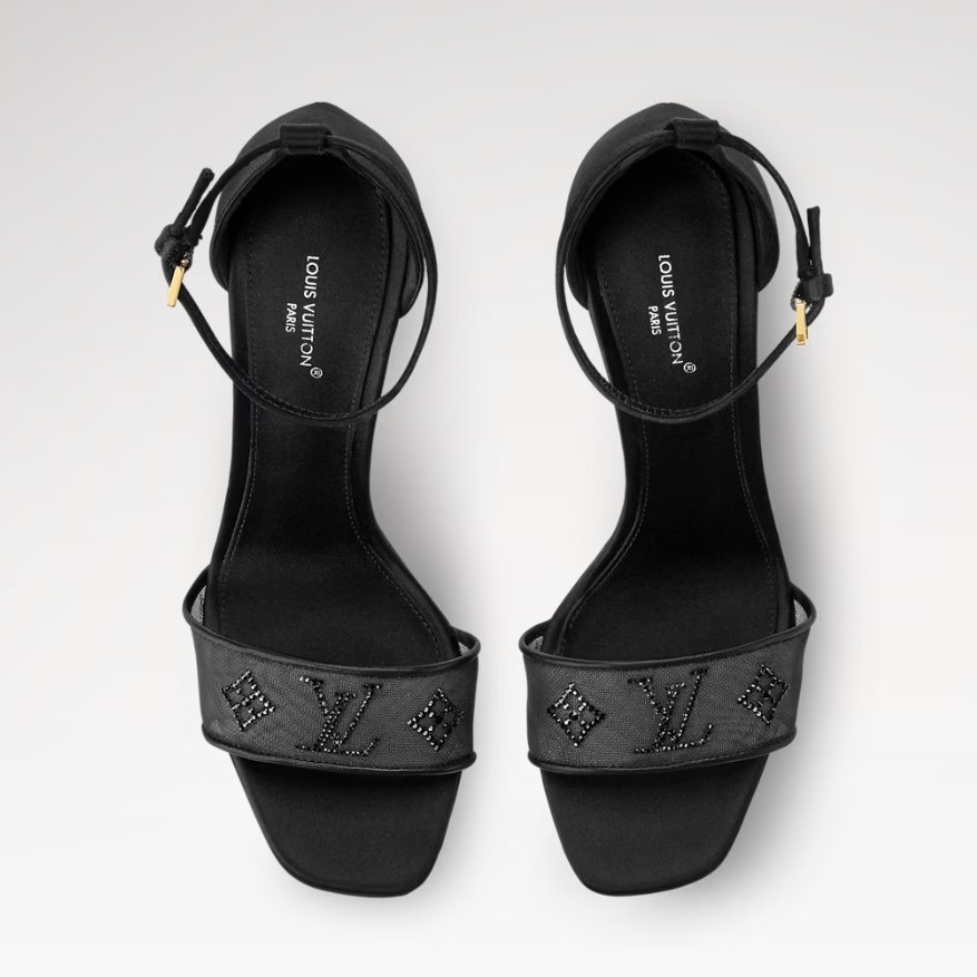 L0vis Vvtt0n Gala Platform Sandals Black For Women 1AJM18