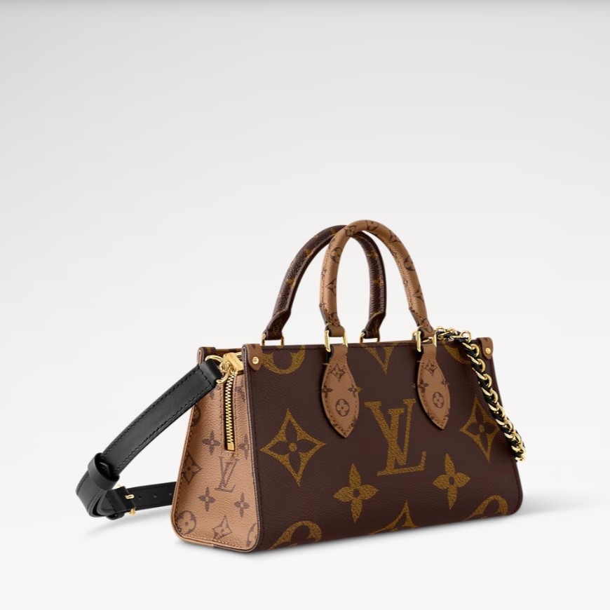 L0vis Vvtt0n OnTheGo East West Chain Tote Bag 9.8in/ 25cm Monogram Reverse Gold Hardware For Women M14236