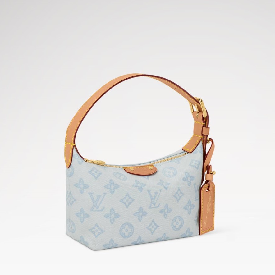 L0vis Vvtt0n Pochette Hills Shoulder Bag 7.3in/ 18.5cm Monogram Origine Bleu Courrier Gold Hardware For Women M28250