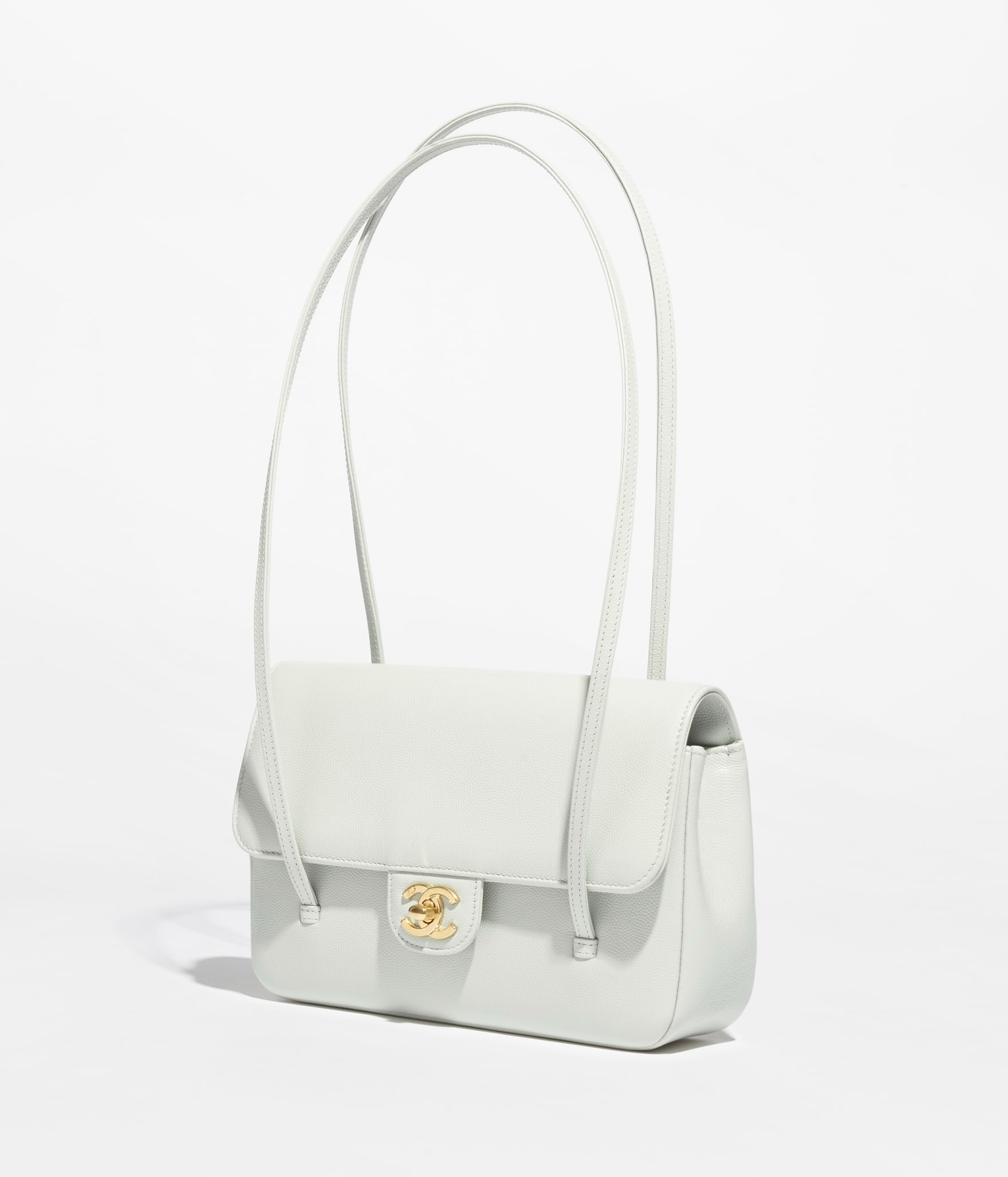 Ch**el Flap Bag Small Shoulder 8.7in/ 22cm Light Green Gold Hardware For Women AS6130-B23483-U6544