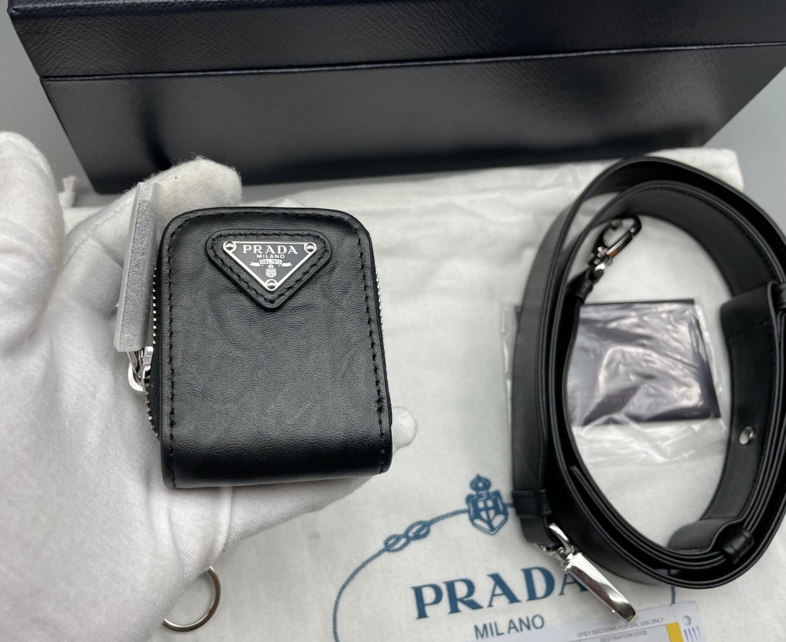 [True-to-ORIGINAL] Pra*a Antique Nappa Multi-Pocket Top-Handle Bag Black For Women 9.5in/24cm 1BB098-UVL-F0002-V-T2O