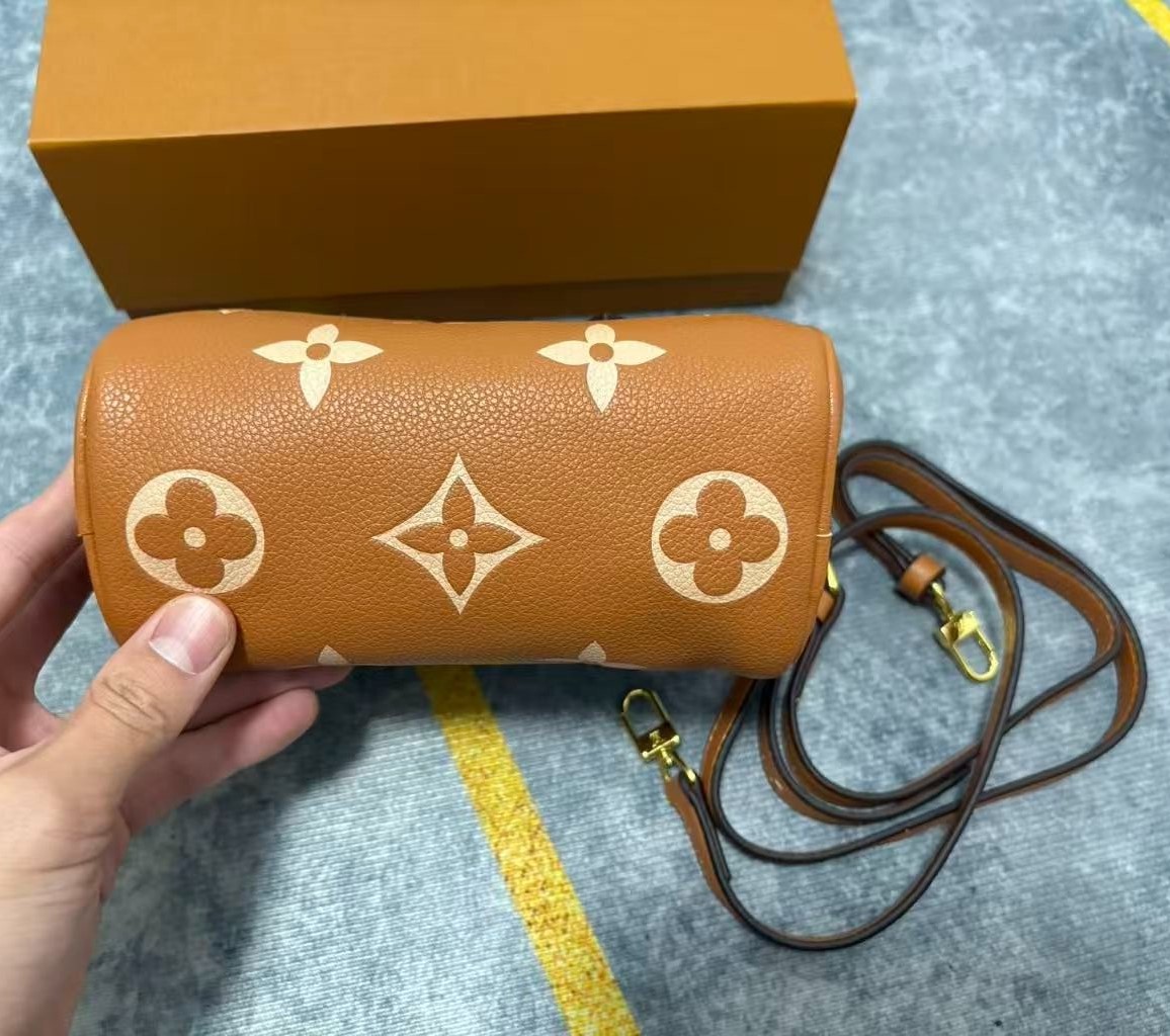 L0vis Vvtt0n Nano Speedy Monogram Empreinte Brown For Women, Women’s Handbags, Shoulder And Crossbody Bags 6.3in/16cm