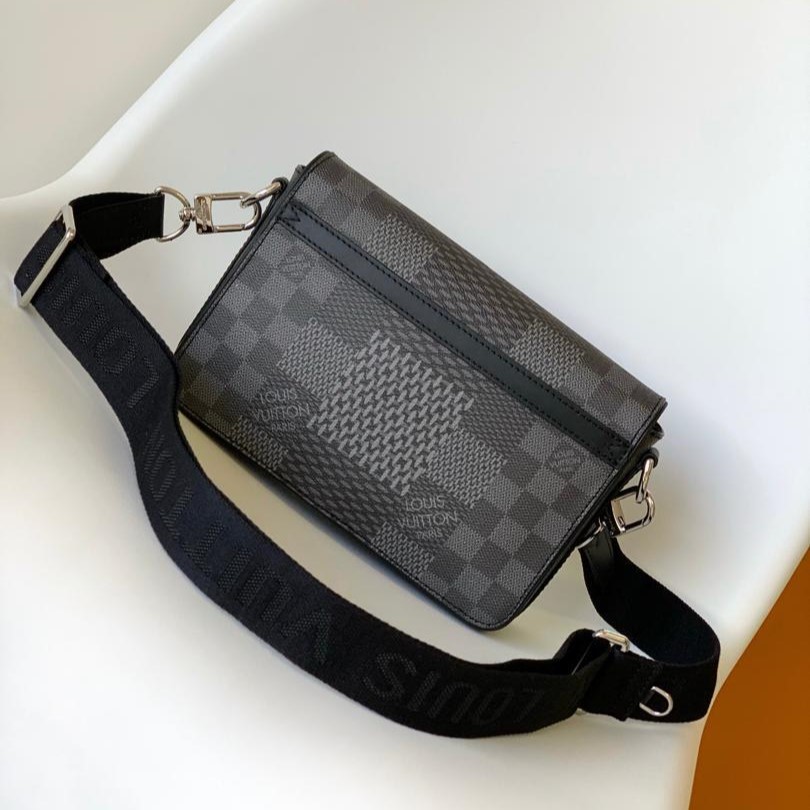 L0vis Vvtt0n Studio Messenger Damier Graphite Gray For Men, Men’s Bags, Shoulder And Crossbody Bags 9.3in/25.3cm LV N50013