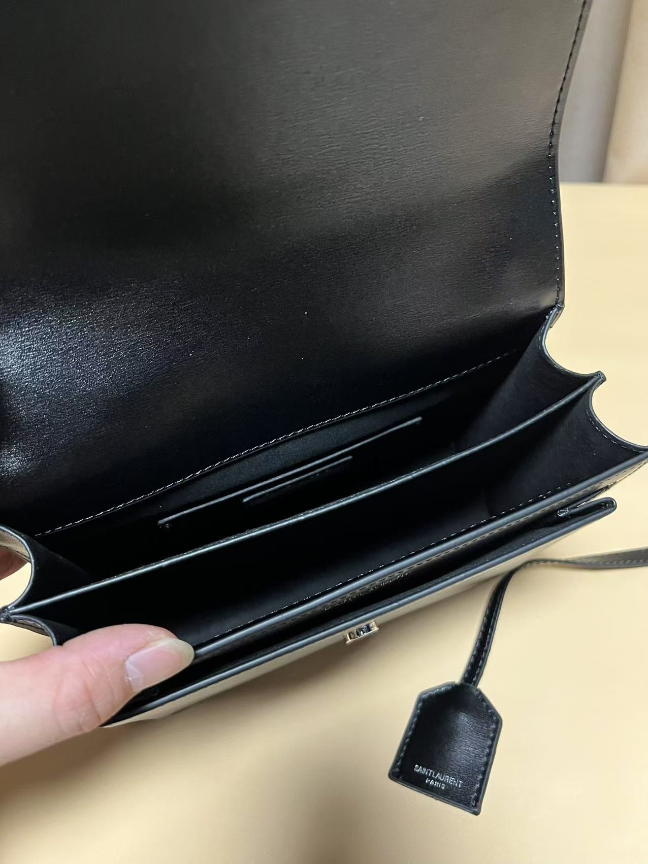 Sa1nt Lau*nt Sunset Medium Chain Bag Black For Women‎ 8in/20cm 442906D420N1000