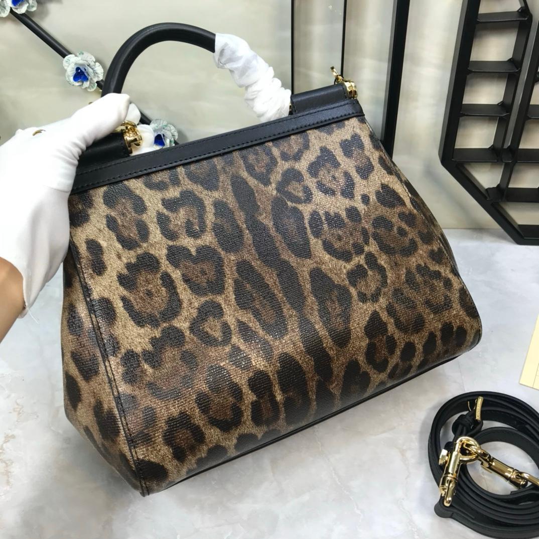 Dolce & Gabbana Sicily Bag In Leopard-Print Pony Hair Multicolour For Women 10.2in/26cm DG
