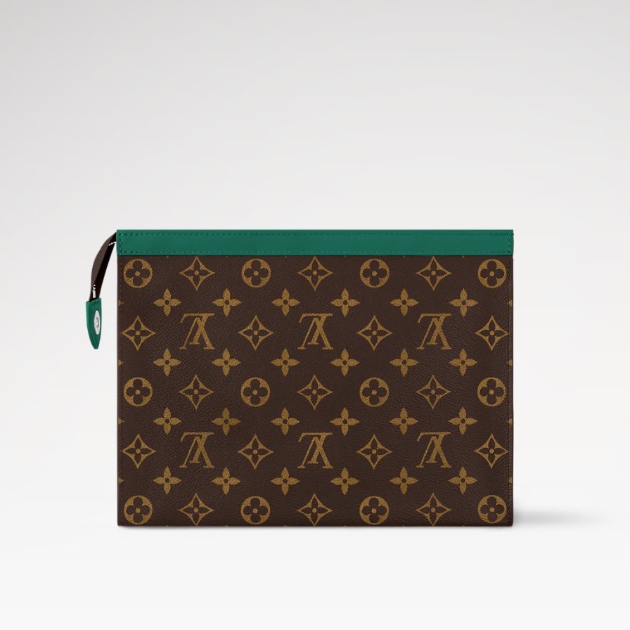 L0vis Vvtt0n Pochette Voyage MM Borneo Green For Men 10,6in/27cm M12816