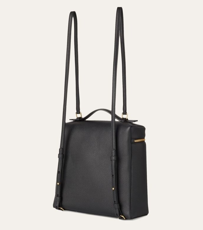 [True-to-ORIGINAL]L0r0 P1ana Extra Pocket Backpack Black  For Women 9.1 in/ 23 cm FAN4041 8000