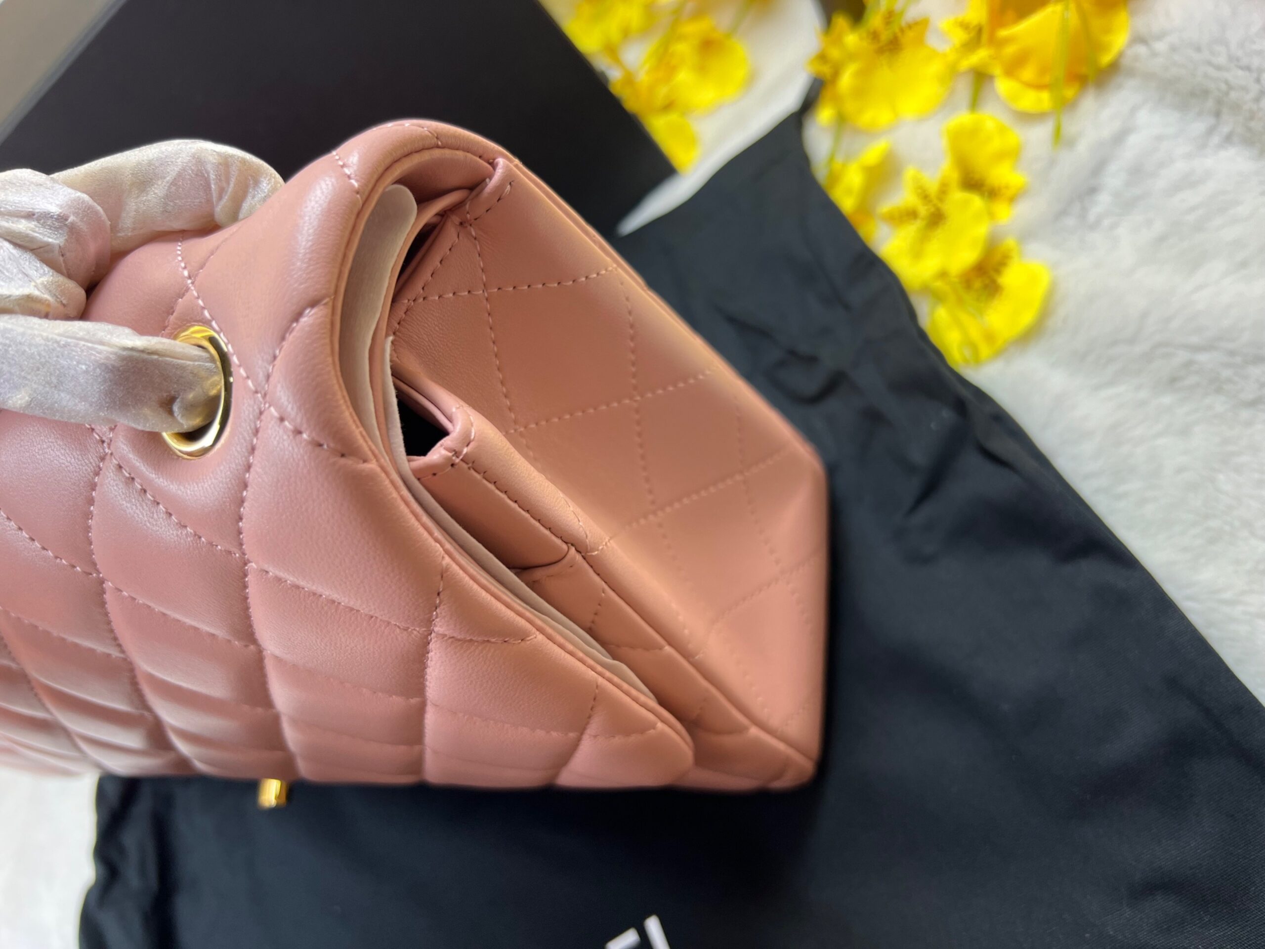 [True-to-ORIGINAL] Ch**el Large Classic Handbag Light Pink For Women 30cm/11.7in A58600 Y04059 NW780