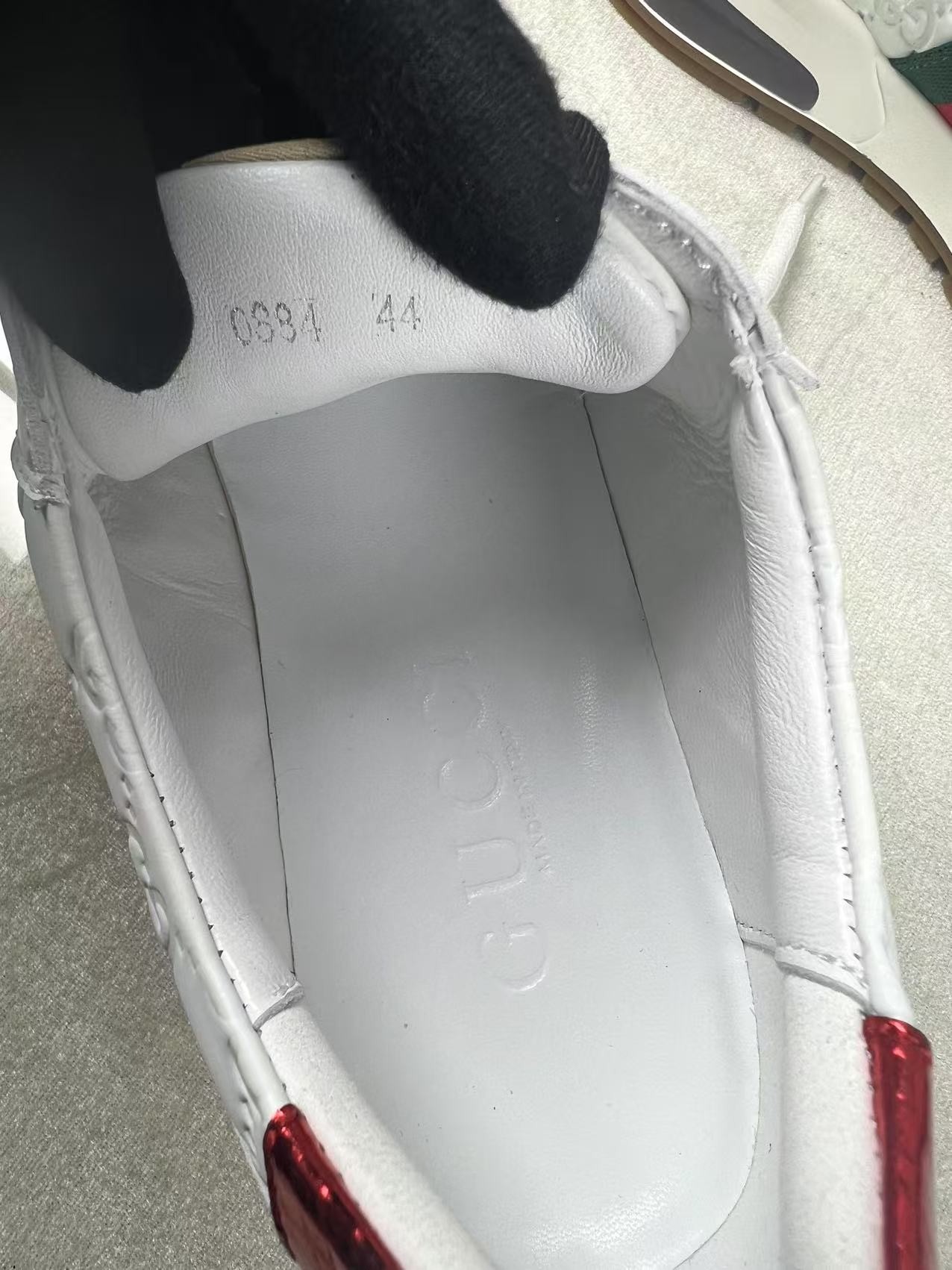 Gvc*1 Men’s GG Embossed Sneakers With Web Ketion White For Men