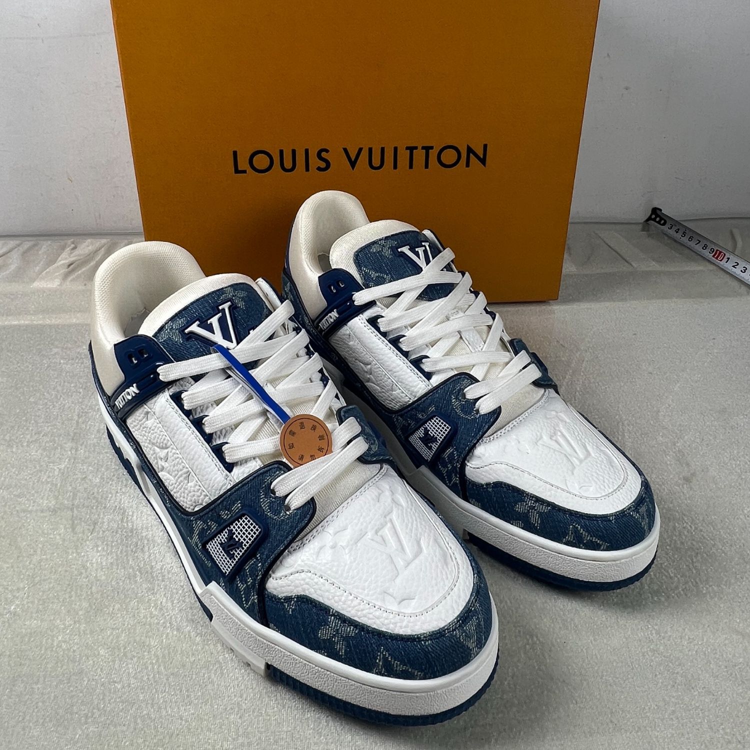 L0vis Vvtt0n Trainer Sneaker Monogram Canvas Blue Virgil Abloh For Men LV