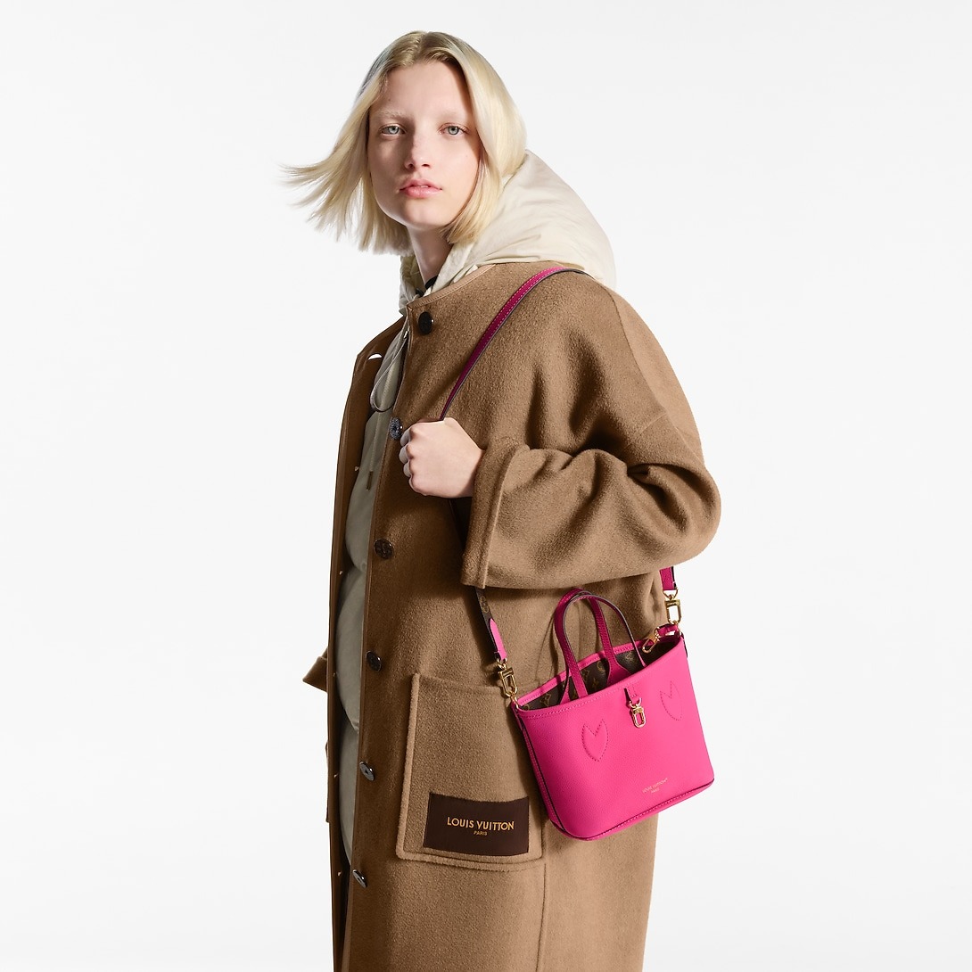 [True-to-ORIGINAL] L0vis Vvtt0n Neverfull Bandoulière Inside Out BB Rose For Women 24cm/9.4in – M12106