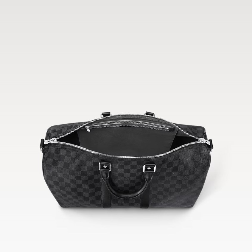L0vis Vvtt0n Keepall Bandoulière 45 Damier Graphite Canvas Bag Black 17,7in/45cm N41418