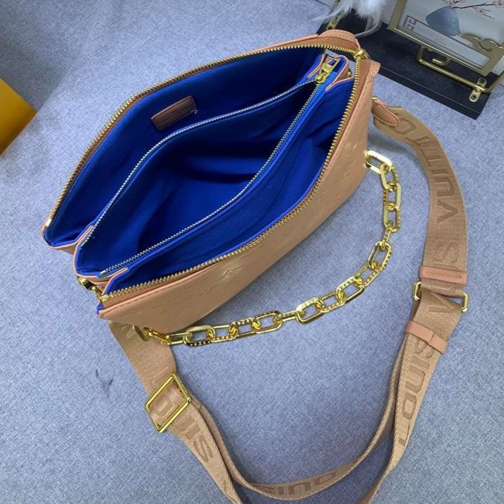 L0vis Vvtt0n Coussin PM Monogram Embossed Puffy Cream For Women, Women’s Handbags, Shoulder And Crossbody Bags 10.2in/26cm LV